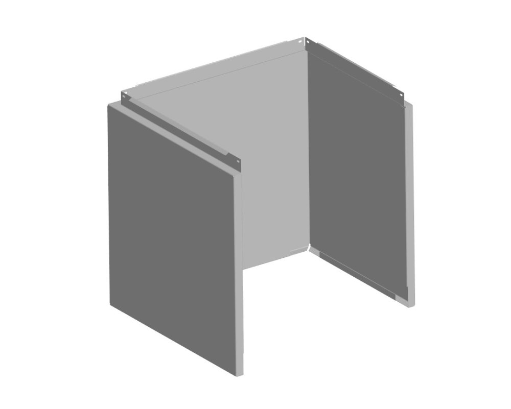 Фасадная кассета VALKOR закрытого типа П-образная из оцинкованной стали (ФКЗТП)